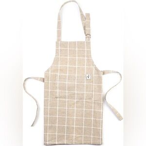 Kids Tan Checkered Apron Milton & Goose